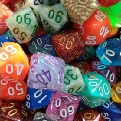 Bulk dice: 100 assorted d10's